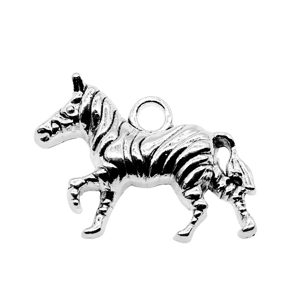 30x20mm 2.9g Antique Silver Zinc Alloy Horse Charm Pendant for DIY Necklace Bracelet Jewelry Making