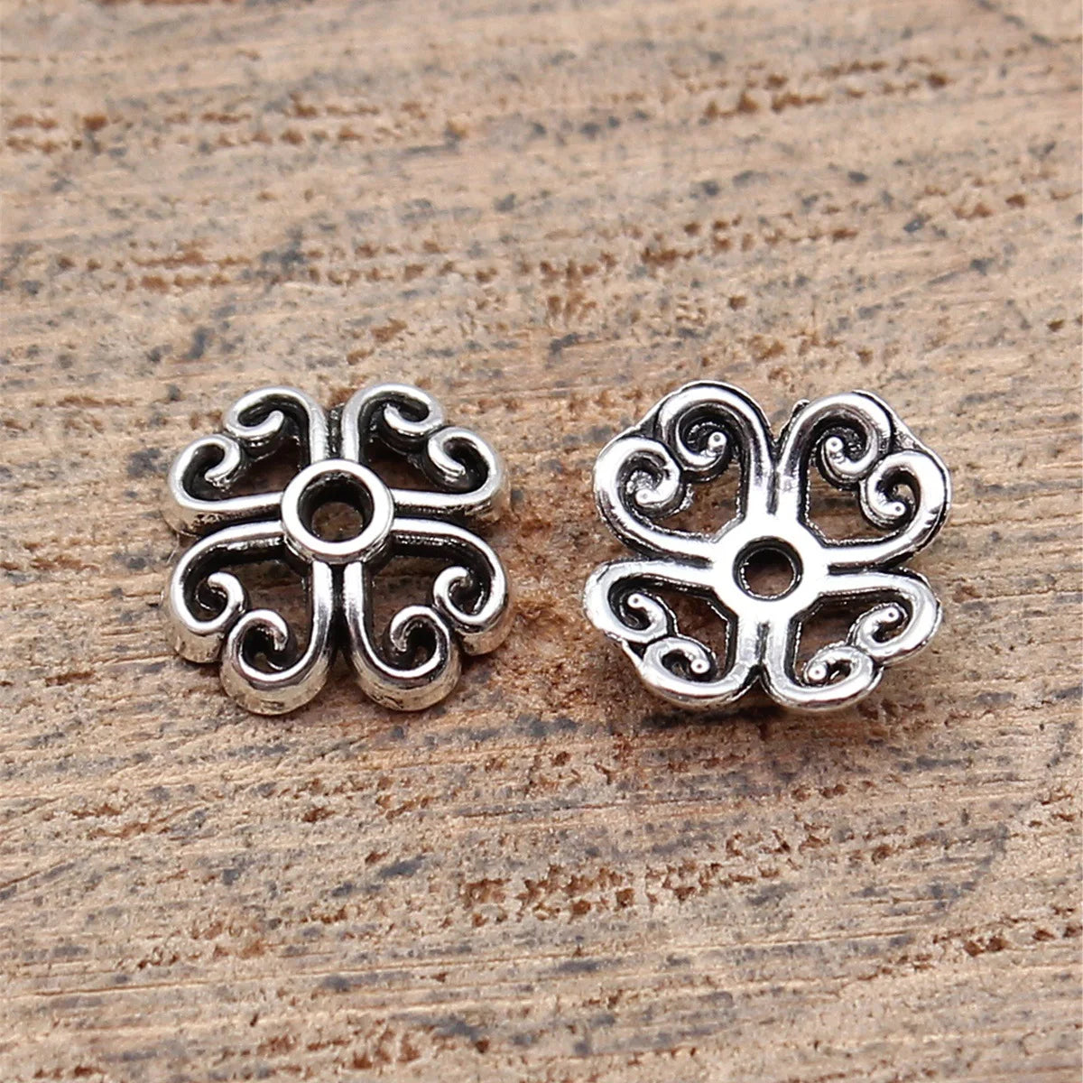 8x8x2.1mm 0.2g Multicolor Zinc Alloy Flower Bead Caps Spacer Findings for DIY Jewelry Making