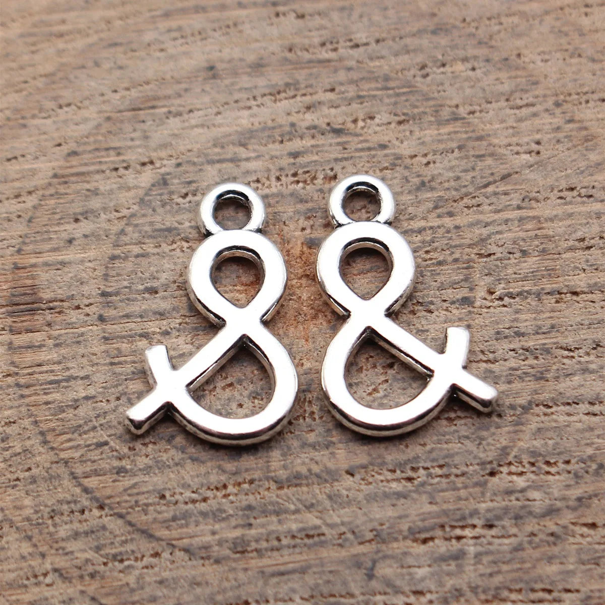 16x10mm 0.48g Antique Silver Zinc Alloy Ampersand Symbol Charm Pendant for DIY Necklace Bracelet