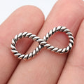 29x12mm 1.8g Multicolor Zinc Alloy Rope Infinity Symbol Connector Charm for DIY Bracelet Making