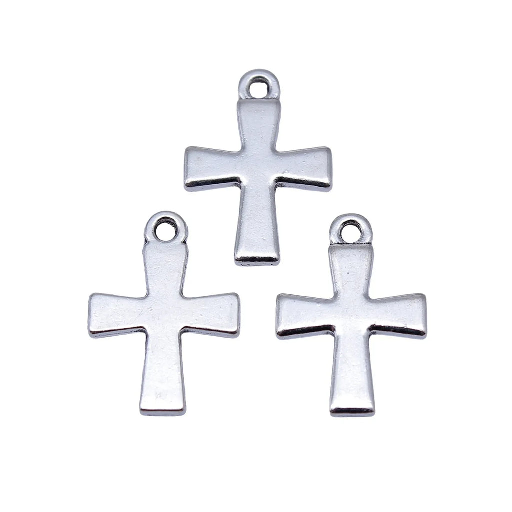 19x13mm 1g Antique silver zinc alloy Cross charm pendant for necklace bracelet jewelry making