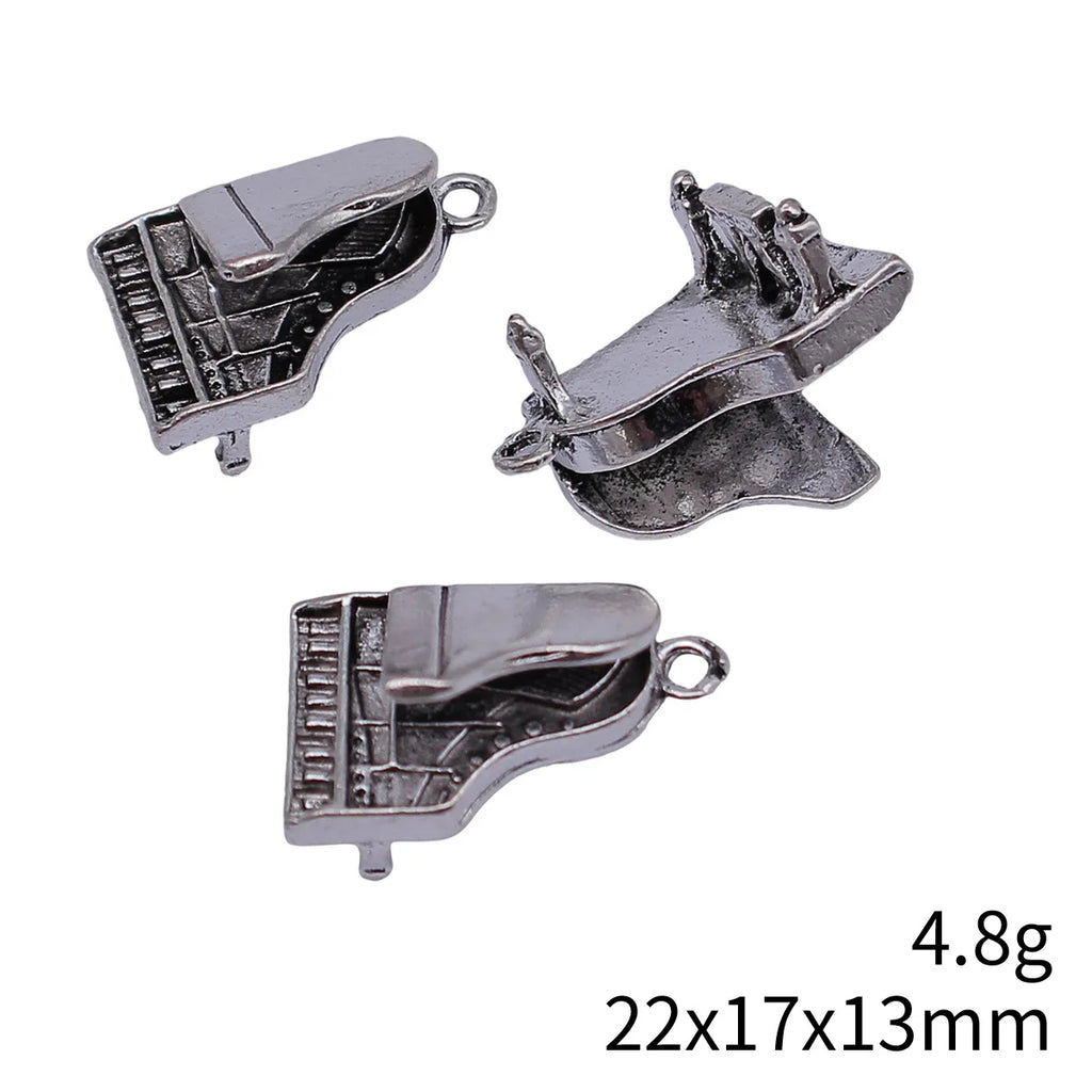 22x17x13mm 4.8g Antique Silver Zinc Alloy Piano Charm Pendant for DIY Necklace and Bracelet Making