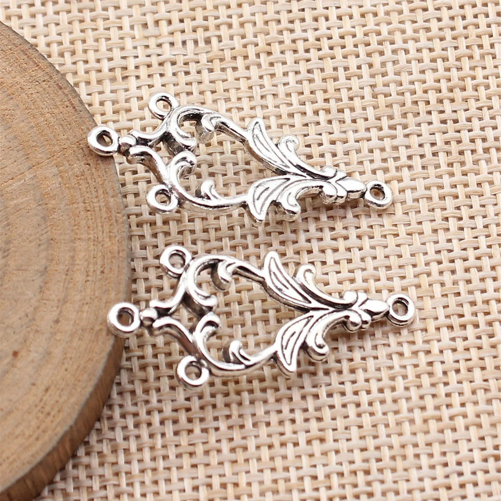 34x15mm 2g Multicolor Zinc Alloy Earring Connector Charms for DIY Earrings and Jewelry Making