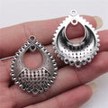 31x39mm 4.2g Multicolor Zinc Alloy Earring Connector Charm for DIY Dangle Earrings Jewelry Making