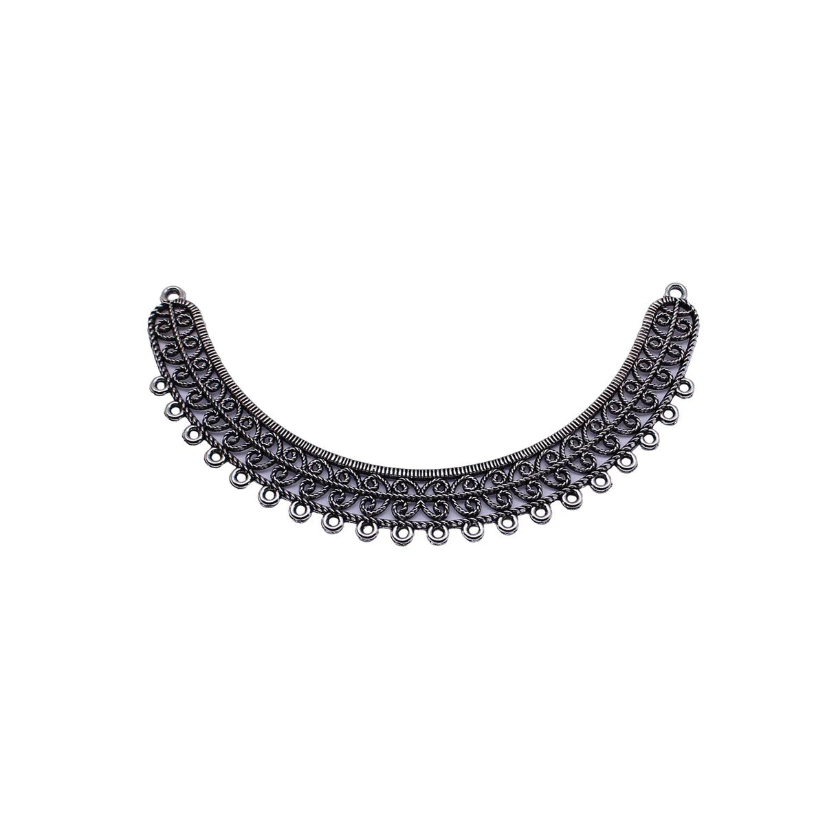 104x62mm 9.2g Antique Silver Zinc Alloy Necklace Connector Charm for DIY Statement Necklace Making