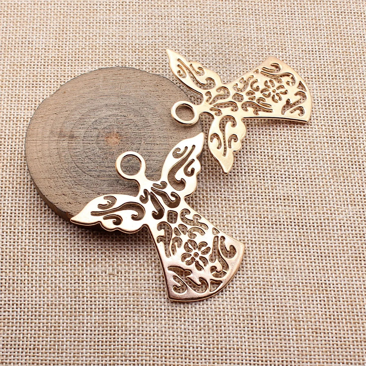 58x56mm 10.4g Multicolor Zinc Alloy Angel Charm Pendant for DIY Necklace Bracelet Jewelry Making