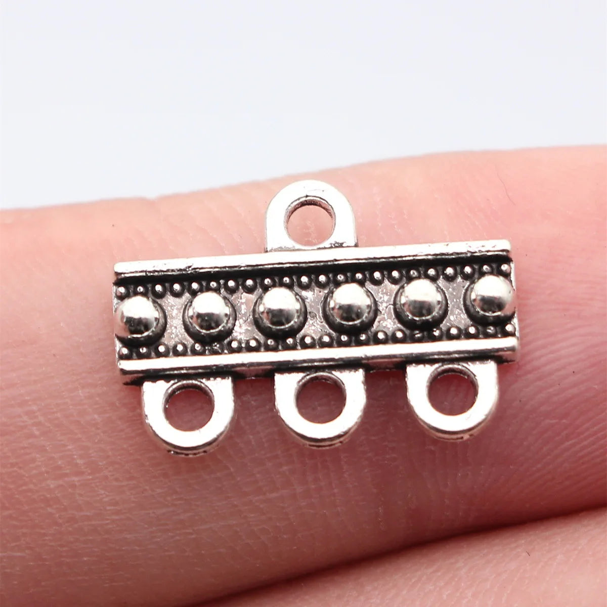 18x13mm 1.1g Antique Silver Zinc Alloy Earring Connector Charm for DIY Earring Jewelry Making