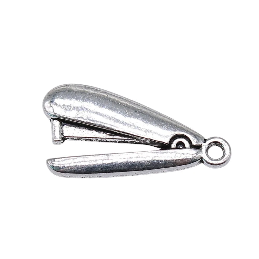 12x24mm 1.8g Antique Silver Zinc Alloy Stapler Charm Pendant for DIY Necklace Bracelet Making