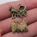 17x22mm 2.6g Antique Bronze Zinc Alloy Carriage Charm Pendant for DIY Vintage Jewelry Making