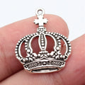 25x21mm 2g Antique Silver Zinc Alloy Cross Crown Charm Pendant for DIY Necklace Jewelry Making