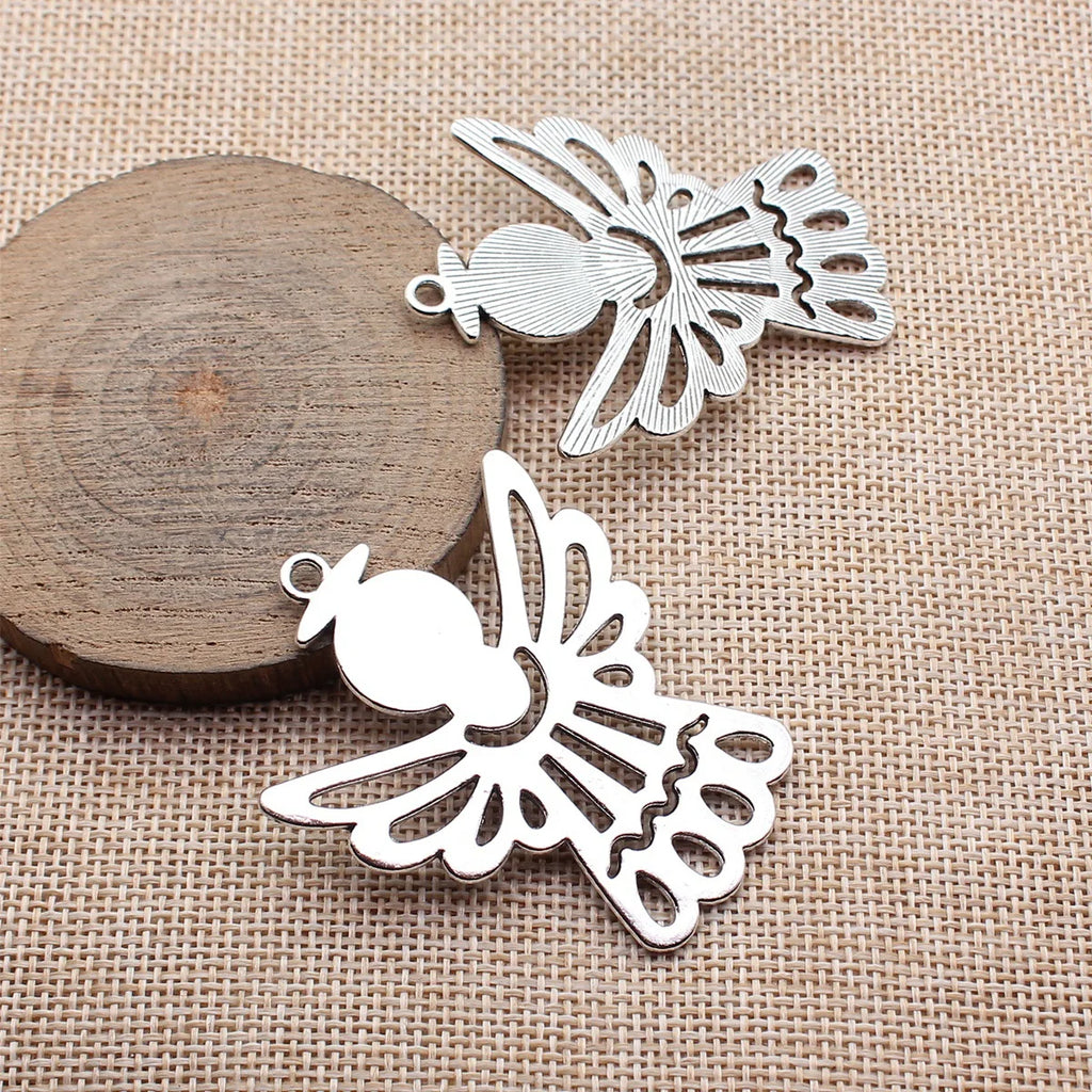 57x46mm 12.4g Multicolor Zinc Alloy Angel Charm Pendant for DIY Necklace Bracelet Jewelry Making