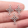21x15mm 0.85g Antique Silver Zinc Alloy Cross Star Celtic Knot Four Leaf Connector Charm for DIY Jewelry