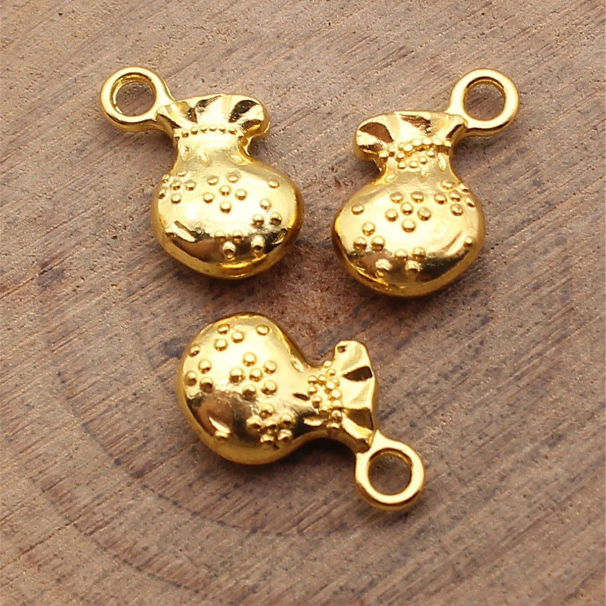 16x9x4.9mm 1.5g Bright Gold Zinc Alloy Money Bag Charm Pendant for DIY Necklace Bracelet Jewelry