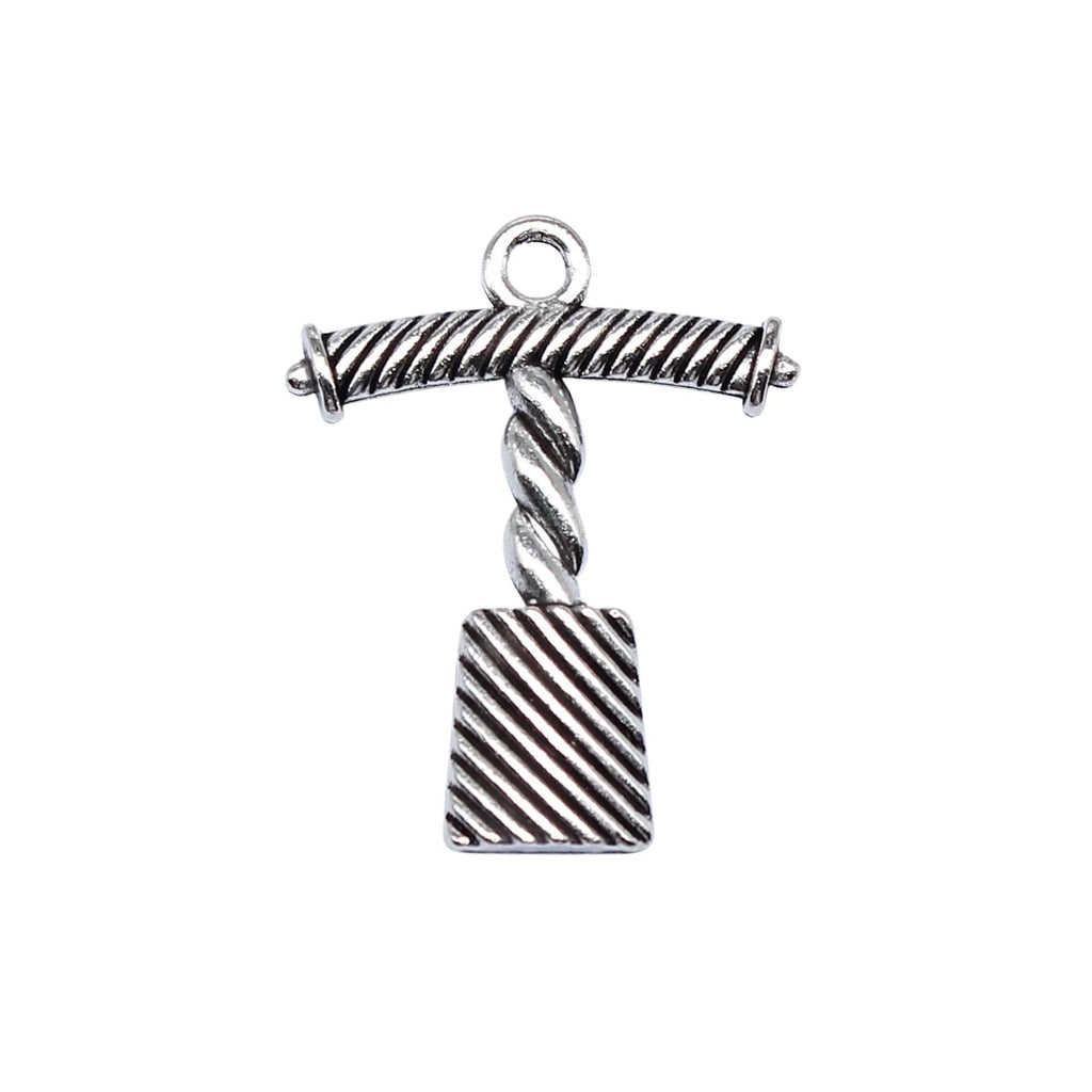 25x20mm 1.7g Antique Silver Zinc Alloy Bottle Opener Charm Pendant for DIY Necklace Bracelet Making