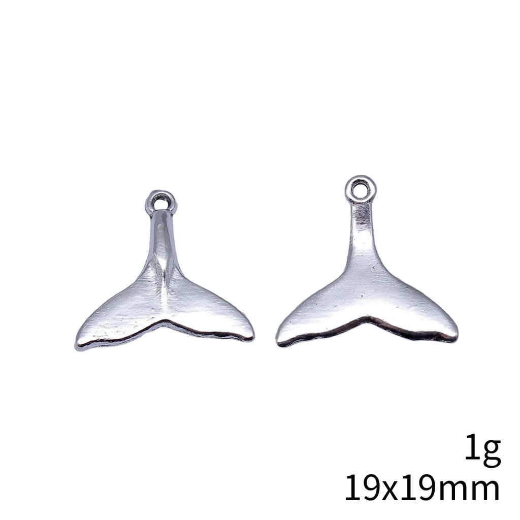 19x19mm 1g Multicolor Zinc Alloy Fish Tail Charm Pendant for DIY Necklace Bracelet Jewelry