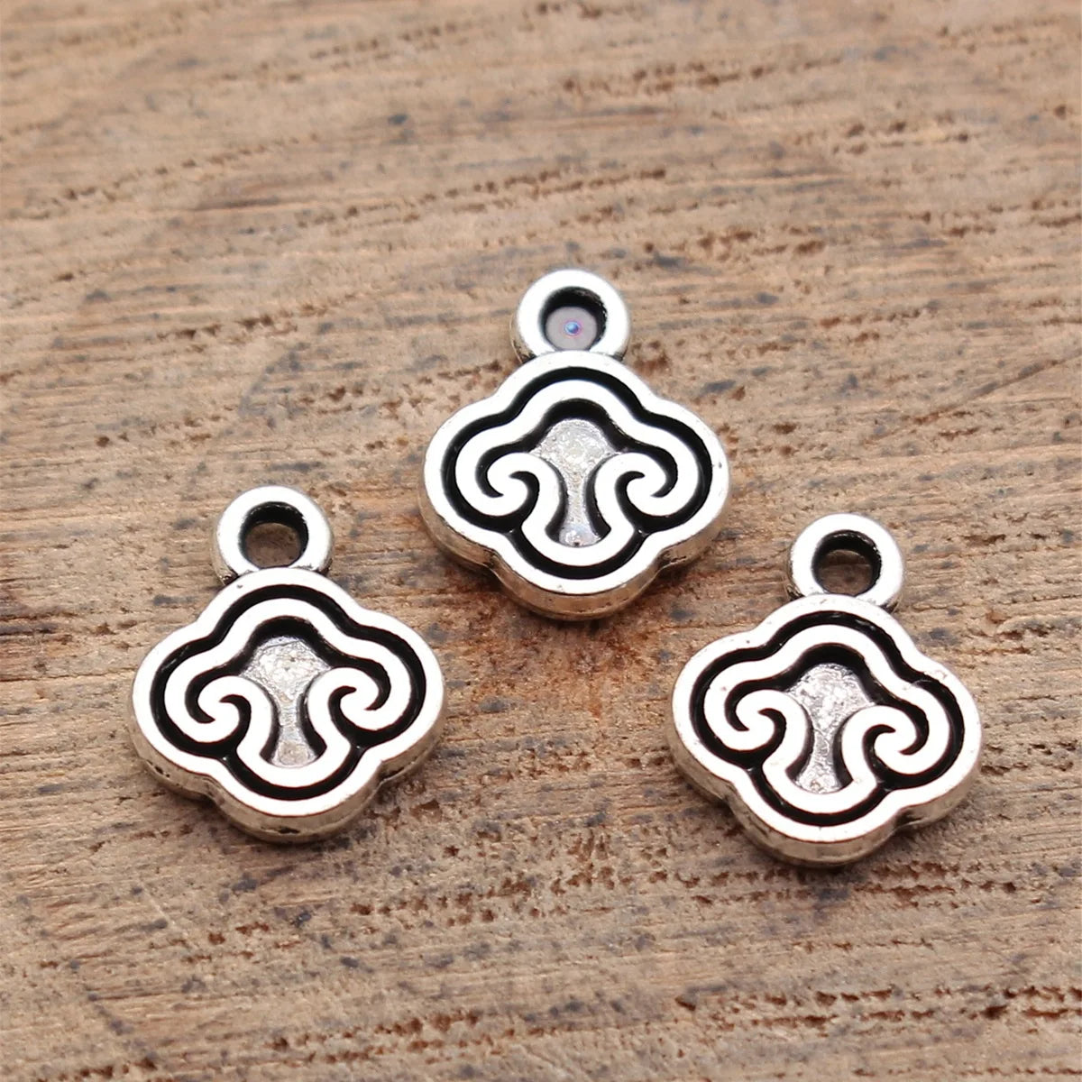 9.7x8.3mm 0.44g Antique Silver Zinc Alloy Chinese Auspicious Cloud charm pendant for DIY jewelry making