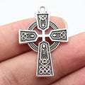 40x27mm 4.1g Antique Silver Zinc Alloy Celtic Knot Cross Charm Pendant for DIY Necklace Jewelry Making
