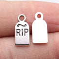 16x7.8mm 0.82g Antique Silver Zinc Alloy RIP Rest In Peace Tag Charm Pendant for DIY Jewelry Making
