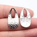 34x18mm 2.6g Multicolor Zinc Alloy Hammered Geometric Teardrop Charm Pendant for DIY Jewelry Making