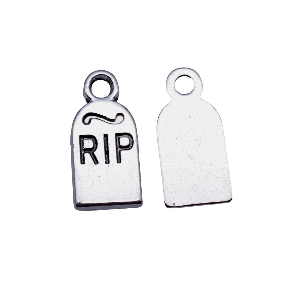 16x7.8mm 0.82g Antique Silver Zinc Alloy RIP Rest In Peace Tag Charm Pendant for DIY Jewelry Making