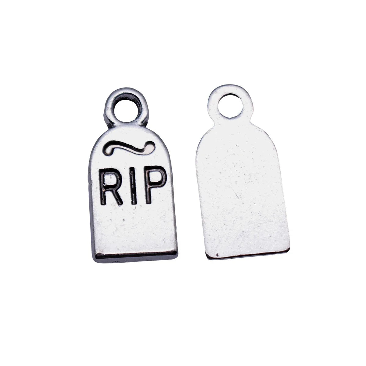 16x7.8mm 0.82g Antique Silver Zinc Alloy RIP Rest In Peace Tag Charm Pendant for DIY Jewelry Making