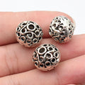 16x16x15mm 3.6g Multicolor Zinc Alloy Openwork Round Ball Loose Metal Hollow Beads for DIY Bracelet Jewelry Making