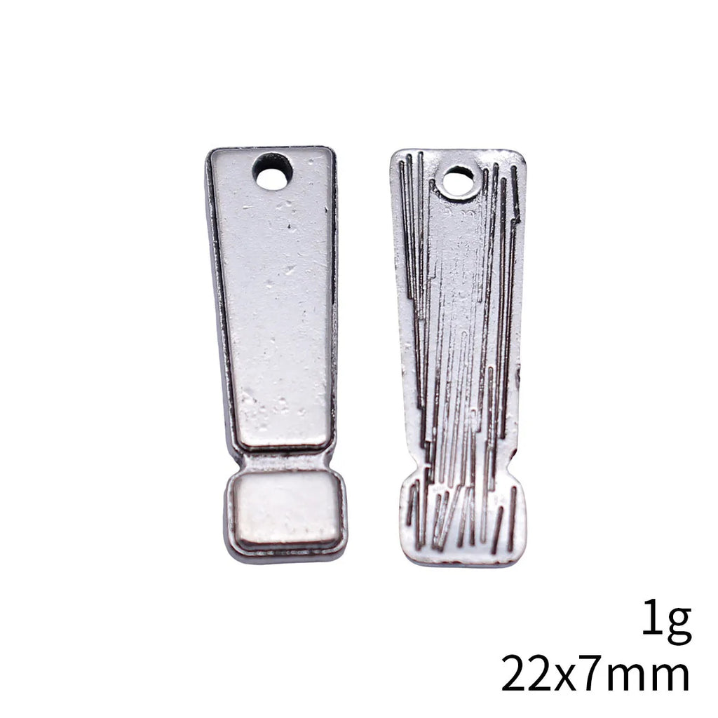 22x7mm 1g Multicolor Zinc Alloy Exclamation Mark Charm Pendant for DIY Necklace Bracelet