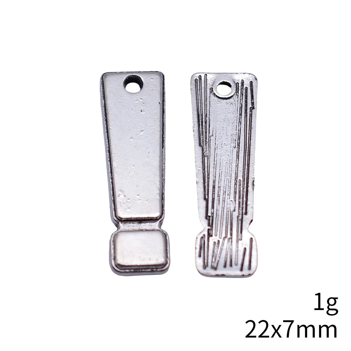 22x7mm 1g Multicolor Zinc Alloy Exclamation Mark Charm Pendant for DIY Necklace Bracelet