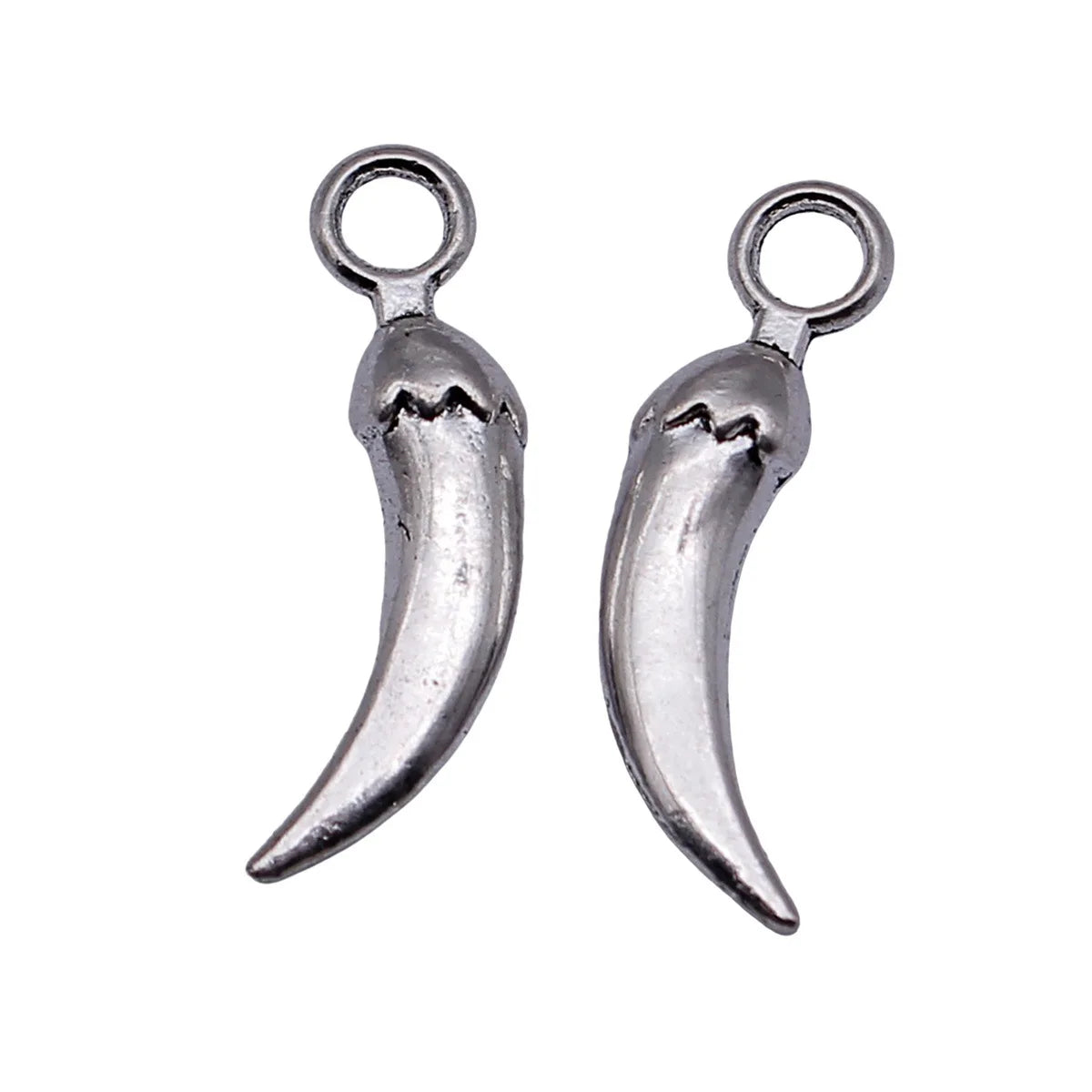 25x8.2mm 1.5g Antique Silver Zinc Alloy Chili Pepper Charm Pendant for DIY Necklace Bracelet Making