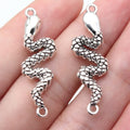 36x11mm 3.3g Antique Silver Zinc Alloy Snake Connector Charm for DIY Necklace Bracelet Jewelry Making