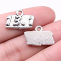 19x13mm 1.77g Antique Silver Zinc Alloy 13.1 Marathon Charm Pendant for Runner Jewelry Making