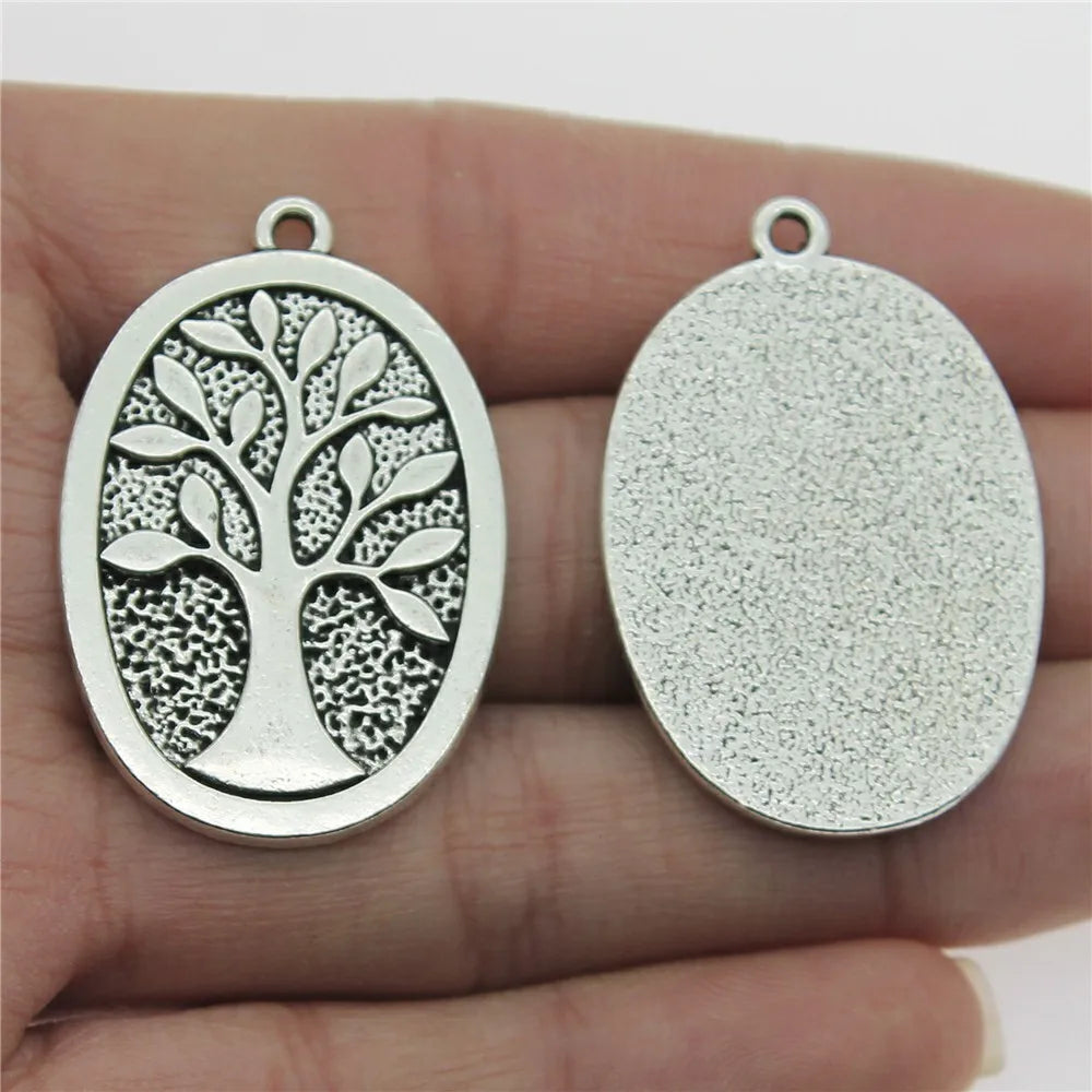 25x38mm 8.4g Antique Silver Zinc Alloy Tree of Life Charm Pendant for Necklace Bracelet Jewelry Making