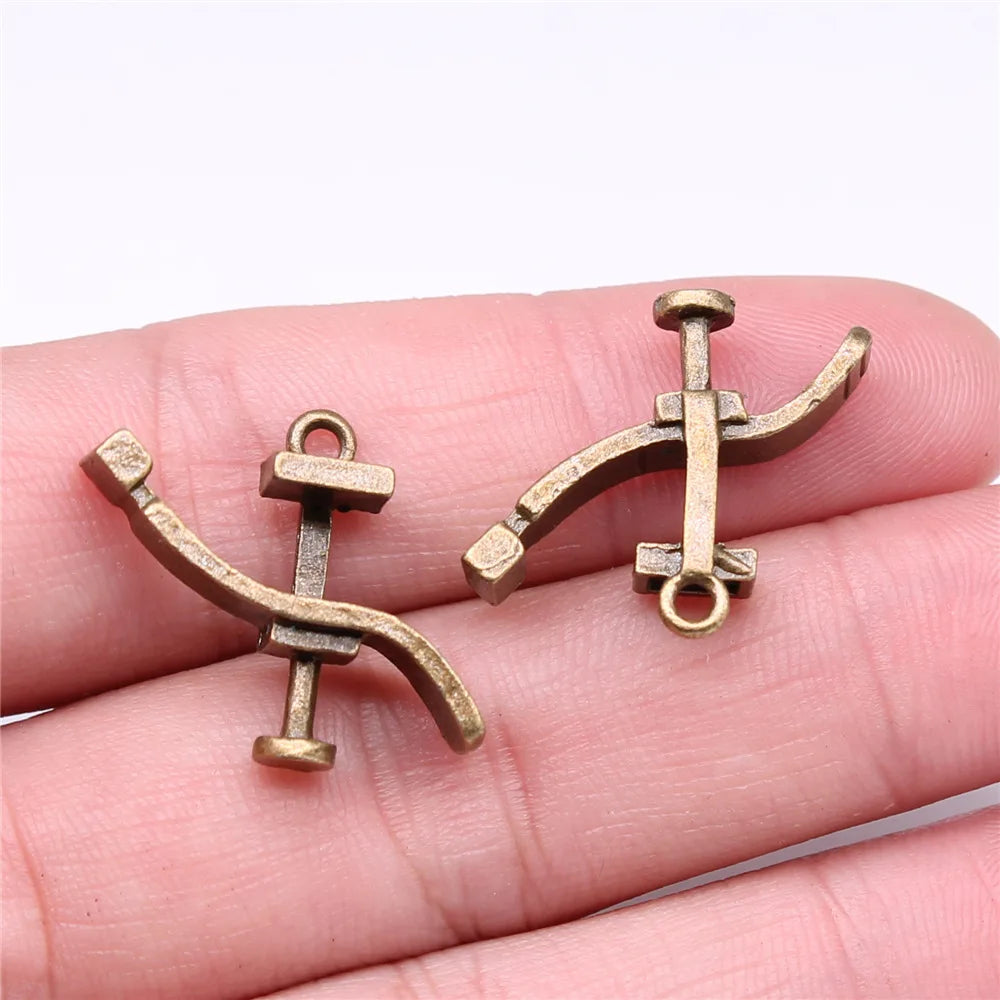 27x20mm 3g Antique Bronze Zinc Alloy Dentist Bed Charm Pendant for DIY Medical Theme Jewelry