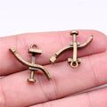 27x20mm 3g Antique Bronze Zinc Alloy Dentist Bed Charm Pendant for DIY Medical Theme Jewelry