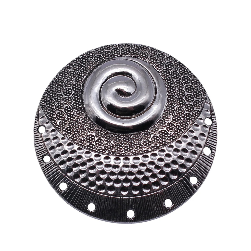52x52mm 15.4g Antique Silver Tone Zinc Alloy Swirl Texture Connector Charm for DIY Necklace Making