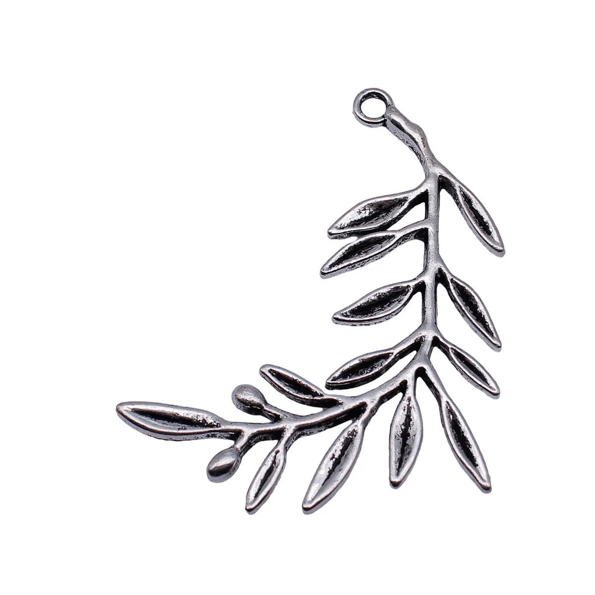 71x56mm 14.3g Antique Silver Zinc Alloy Olive Branch Charm Pendant for DIY Necklace Jewelry Making