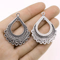 35x43mm 5g Multicolor Zinc Alloy Teardrop Earring Connector Charm for DIY Jewelry Making