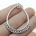 47x35mm 2.2g Multicolor Zinc Alloy Teardrop Earring Connector Charm for DIY Earrings Jewelry