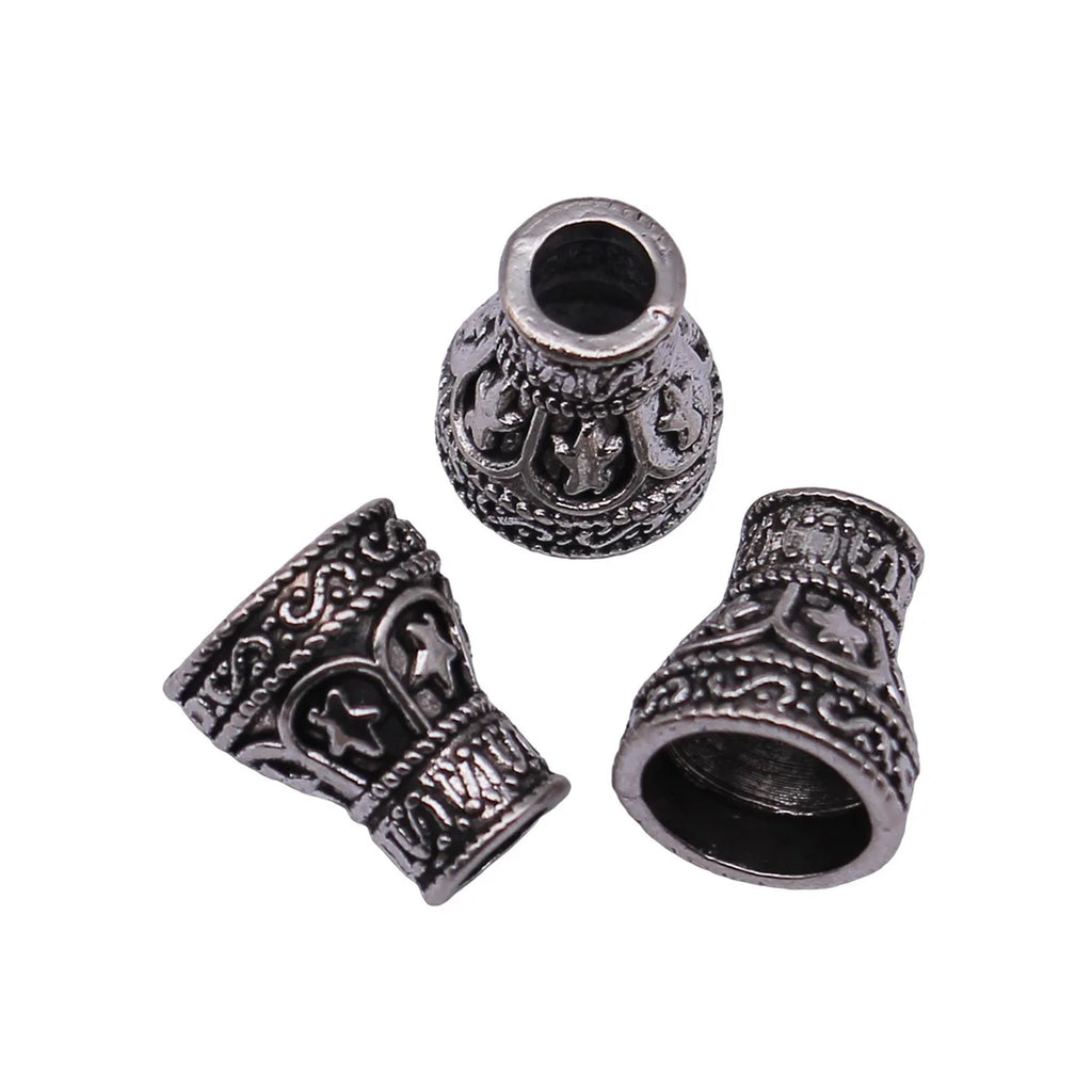 12x10x6.6mm 1.5g Antique Silver Zinc Alloy Star Tassel Cap Jewelry Findings for DIY Tassel Earring Making