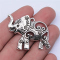 34x31mm 8g Antique Silver Zinc Alloy Elephant Charm Pendant for DIY Necklace Bracelet Jewelry