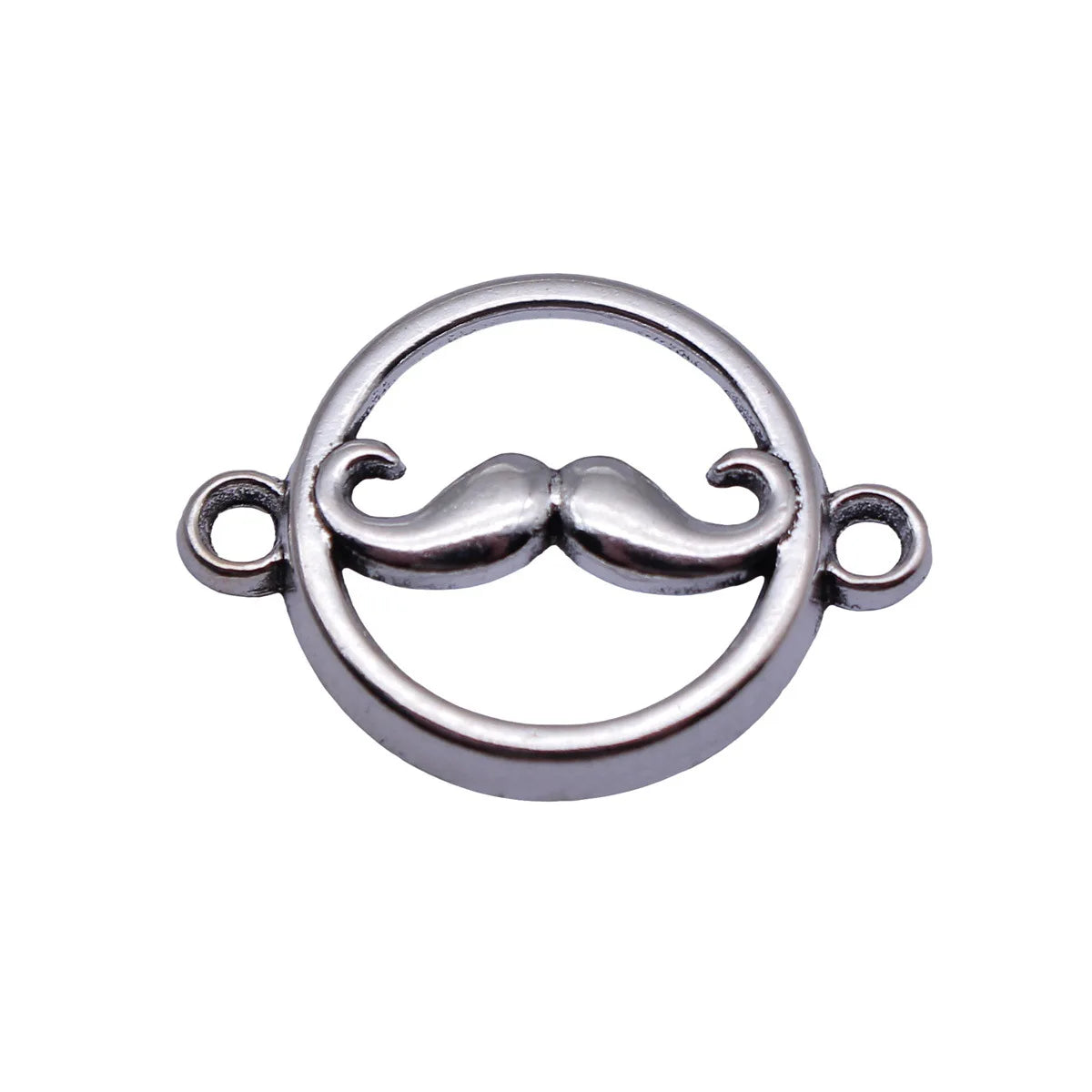 24x18mm 1.5g Antique Silver Zinc Alloy Mustache Connector Charm for DIY Bracelet Jewelry Making
