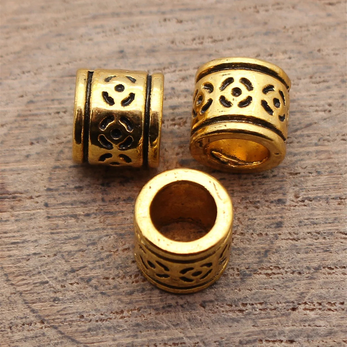 8.5x8.5x7.7mm 1.4g Multicolor Zinc Alloy Chinese Coin Texture Spacer Beads for DIY Bracelet Making