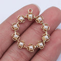 33x29mm 2.8g KC Gold Zinc Alloy Round Ring Charm Pendant for Necklace Bracelet DIY Jewelry