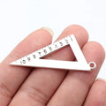 50x27mm 6g Antique Silver Zinc Alloy Triangle Ruler Charm Pendant for DIY Necklace Bracelet Jewelry