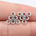 14x12mm 0.55g Multicolor Zinc Alloy Multi Hole Triangle Connector Charm for Earring Jewelry Making