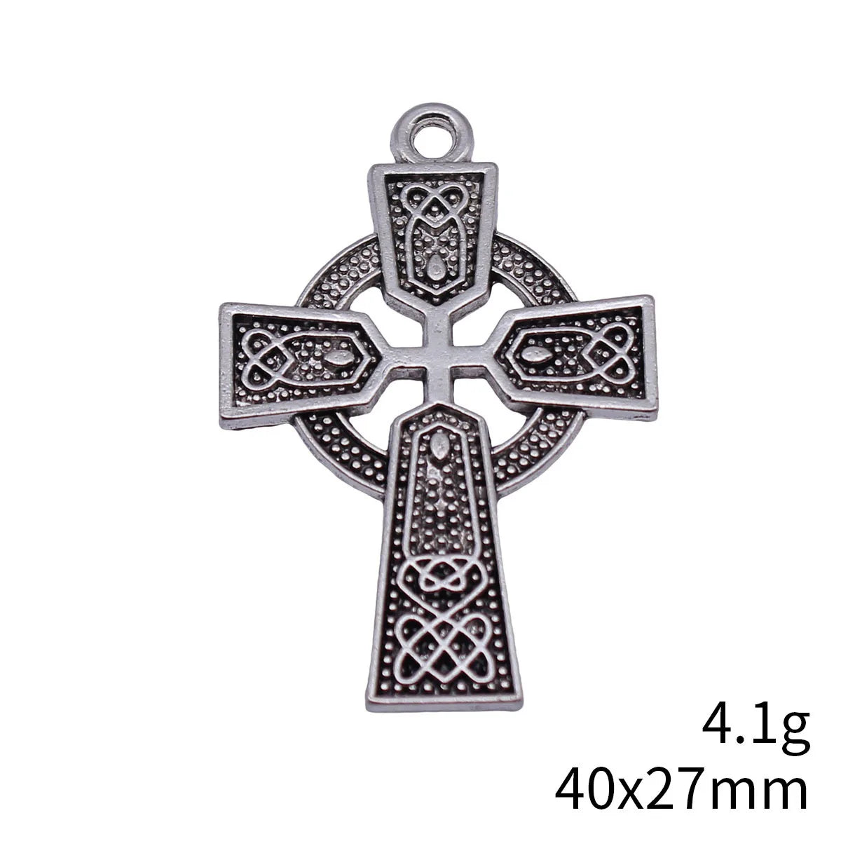 40x27mm 4.1g Antique Silver Zinc Alloy Celtic Knot Cross Charm Pendant for DIY Necklace Jewelry Making