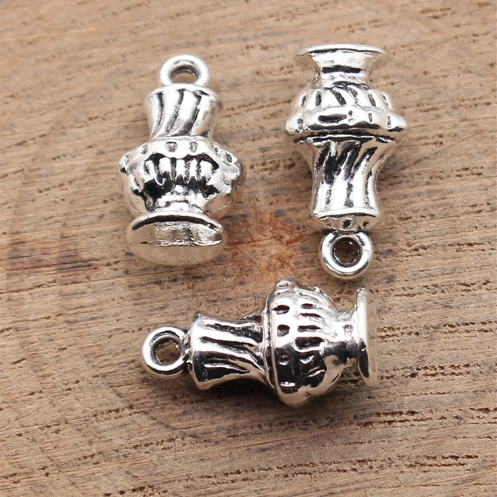 18x9.8x8.2mm 2.6g Antique Silver Zinc Alloy Santiago Pilgrim Censer Charm Pendant for DIY Religious Jewelry