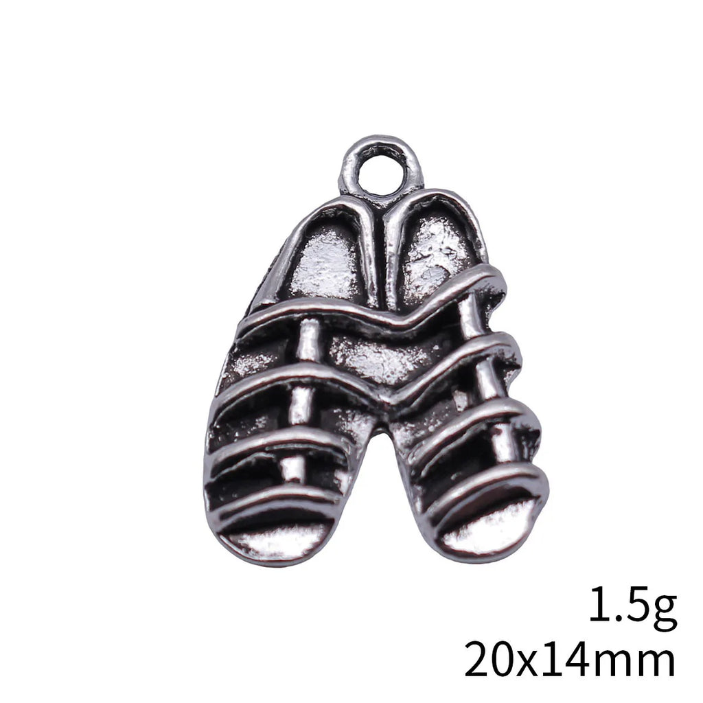 20x14mm 1.5g Antique Silver Tone Zinc Alloy Sandal Charm Pendant for DIY Bracelet Necklace Making