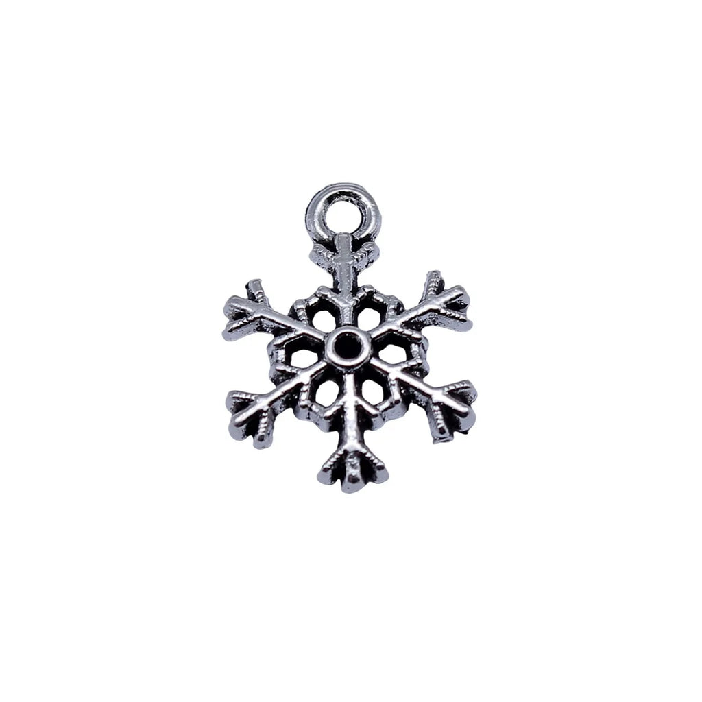 17x13mm 0.69g Antique Silver Zinc Alloy Snowflake Charm Pendant for DIY Necklace Bracelet Earrings