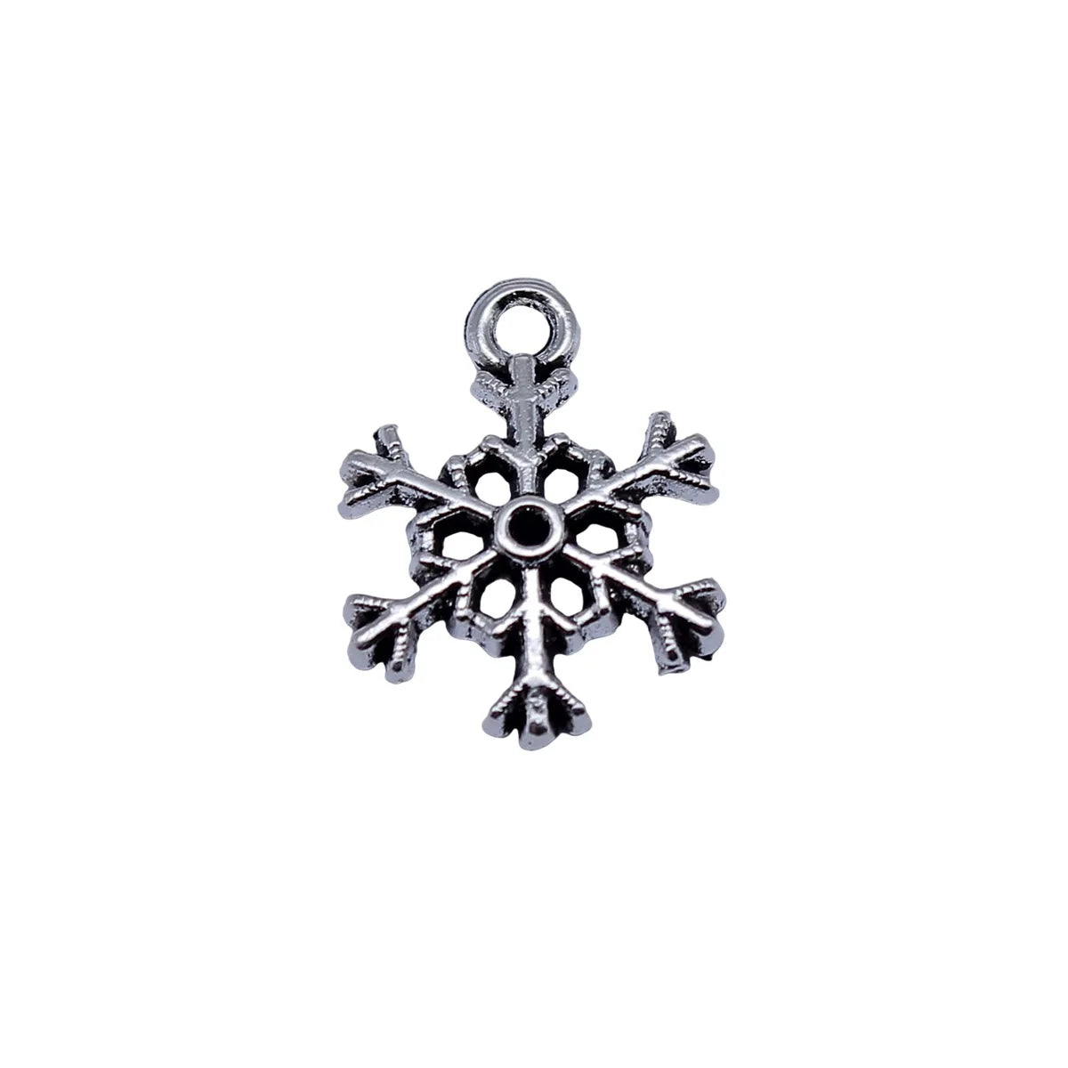 17x13mm 0.69g Antique Silver Zinc Alloy Snowflake Charm Pendant for DIY Necklace Bracelet Earrings